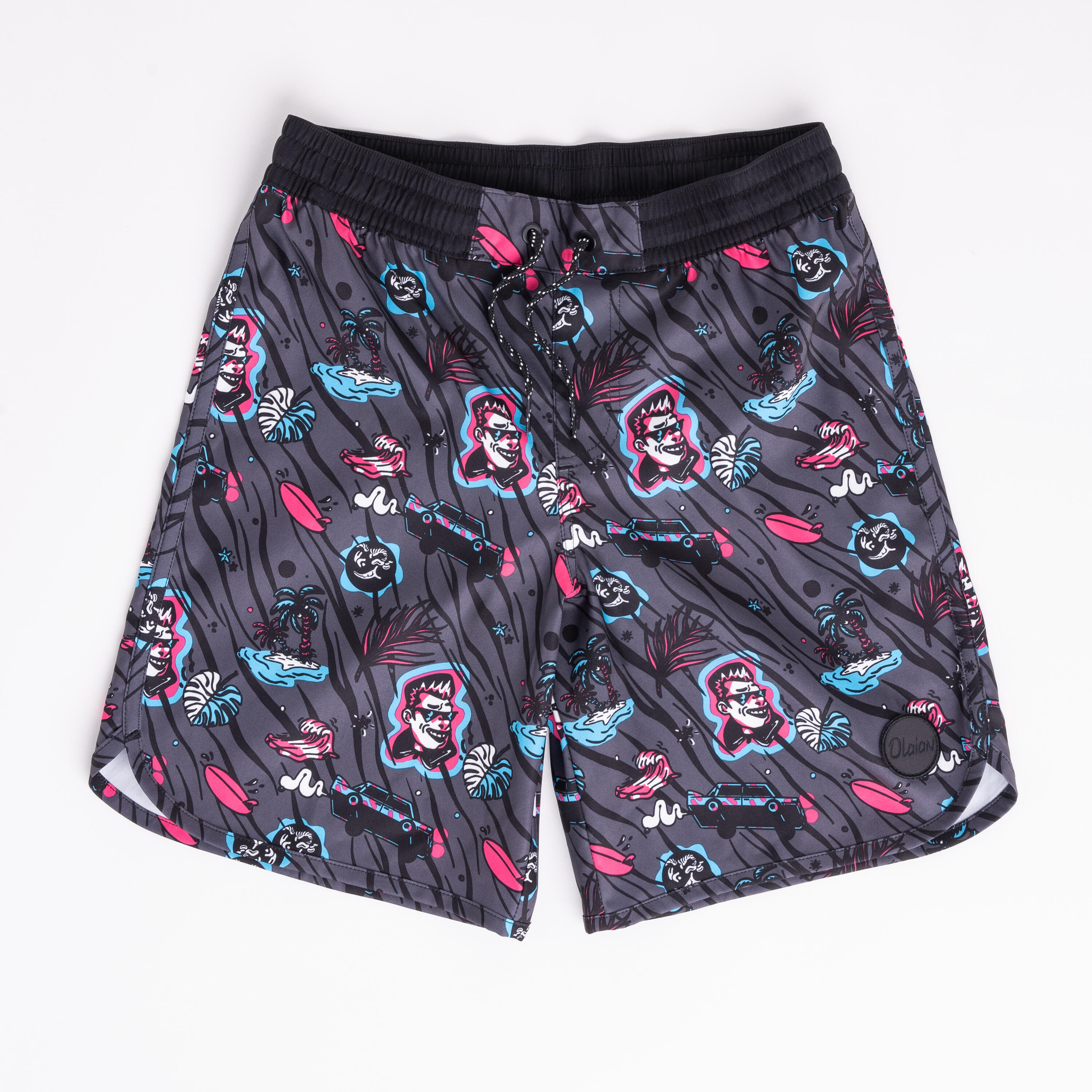swim shorts 500 black pink 10/10