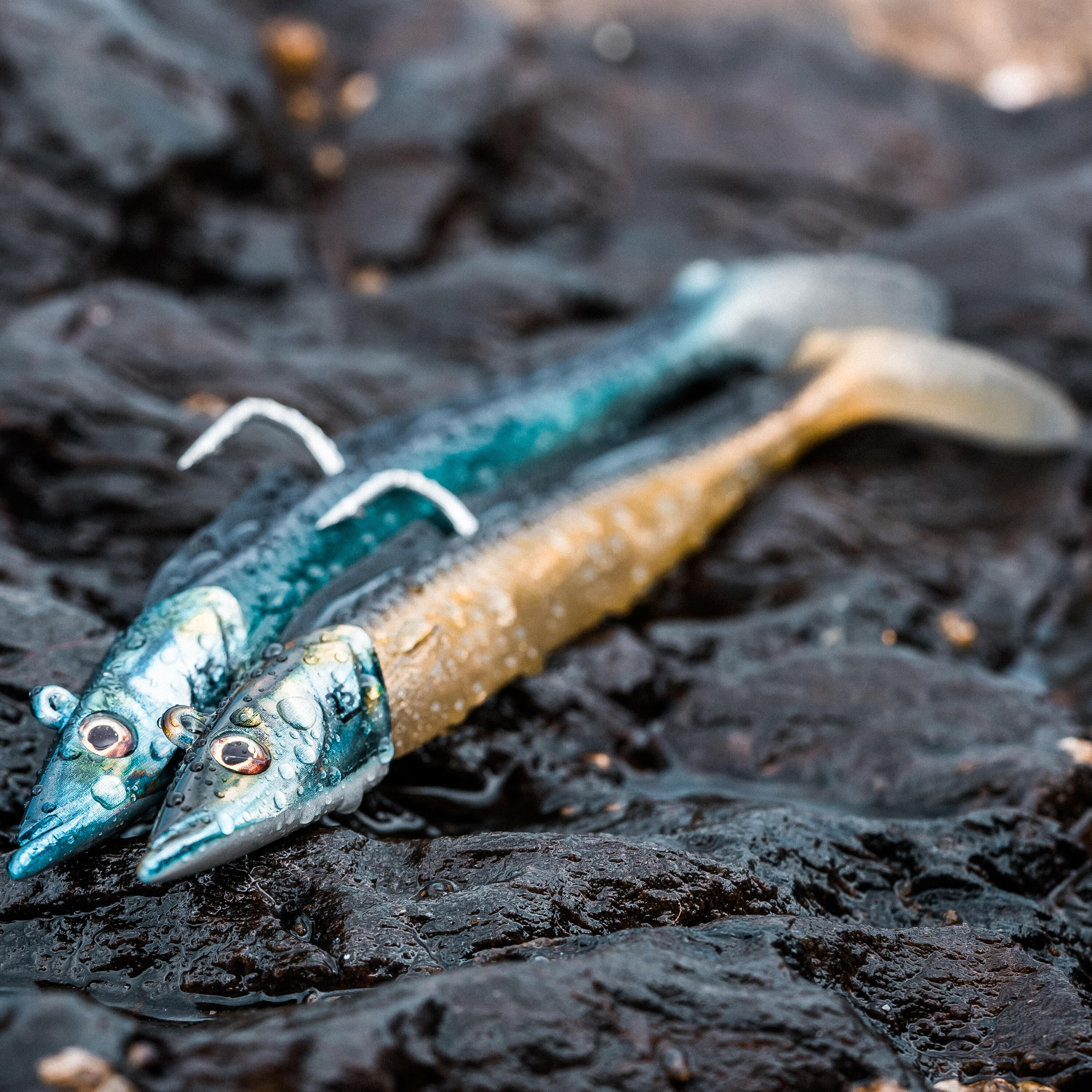 COMBO leurres souples shad lançon EELO 150 25 g AYU/BLEU 8/15
