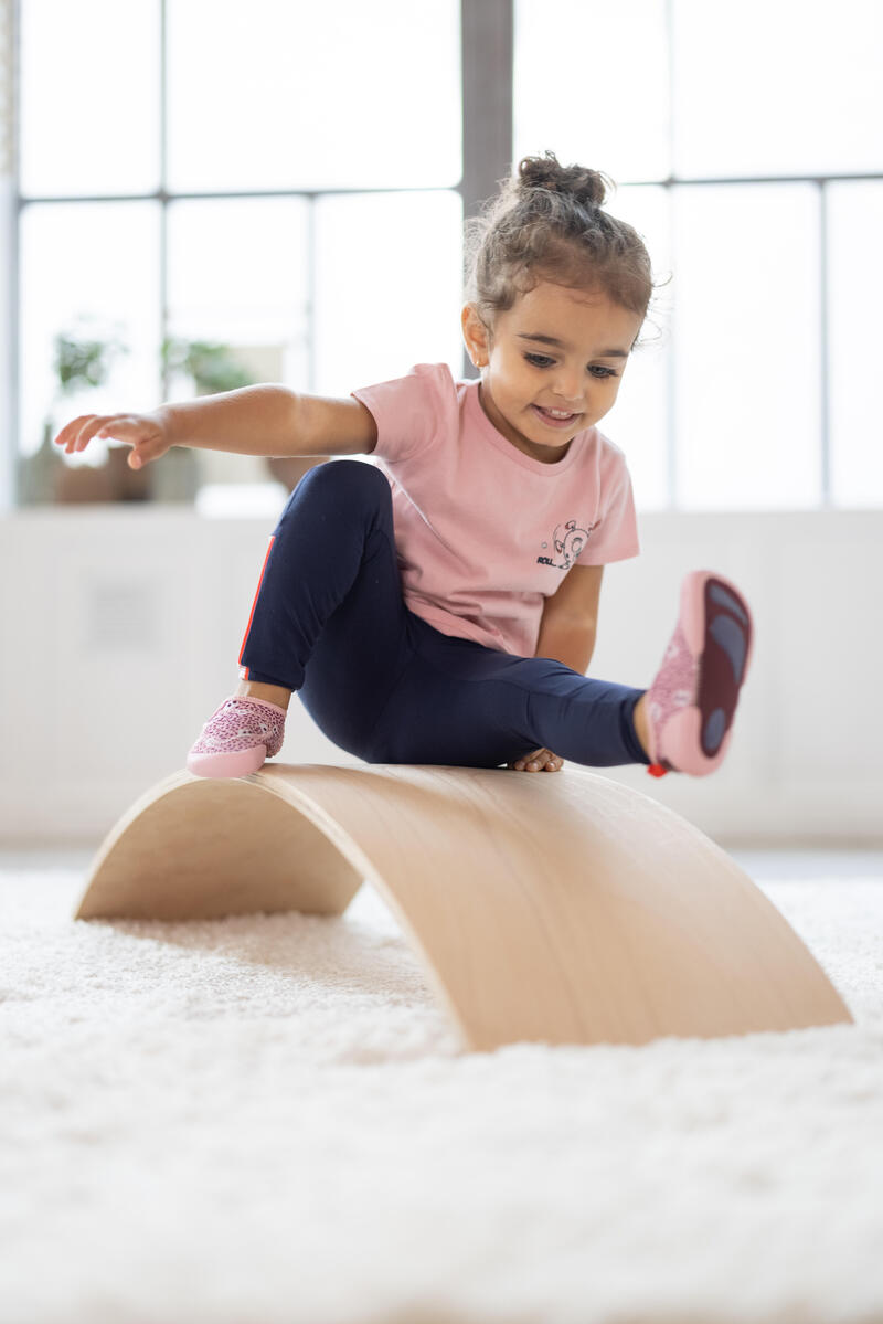 Ademende verstelbare legging voor kinderen 500 marineblauw