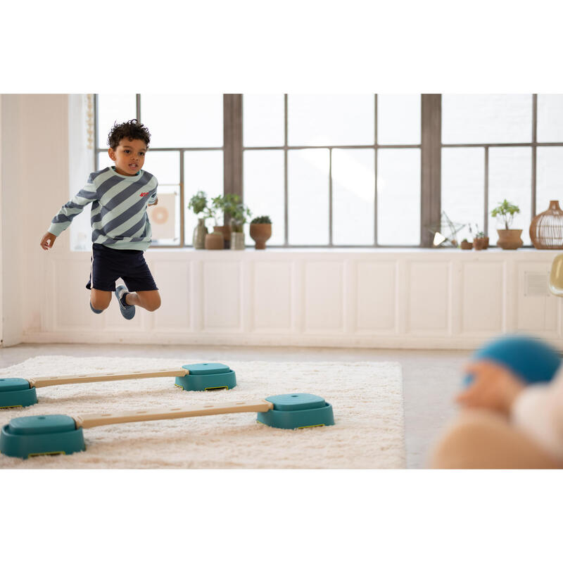 Felpa bambino ginnastica 100 misto cotone azzurro da 1 a 5/6 anni