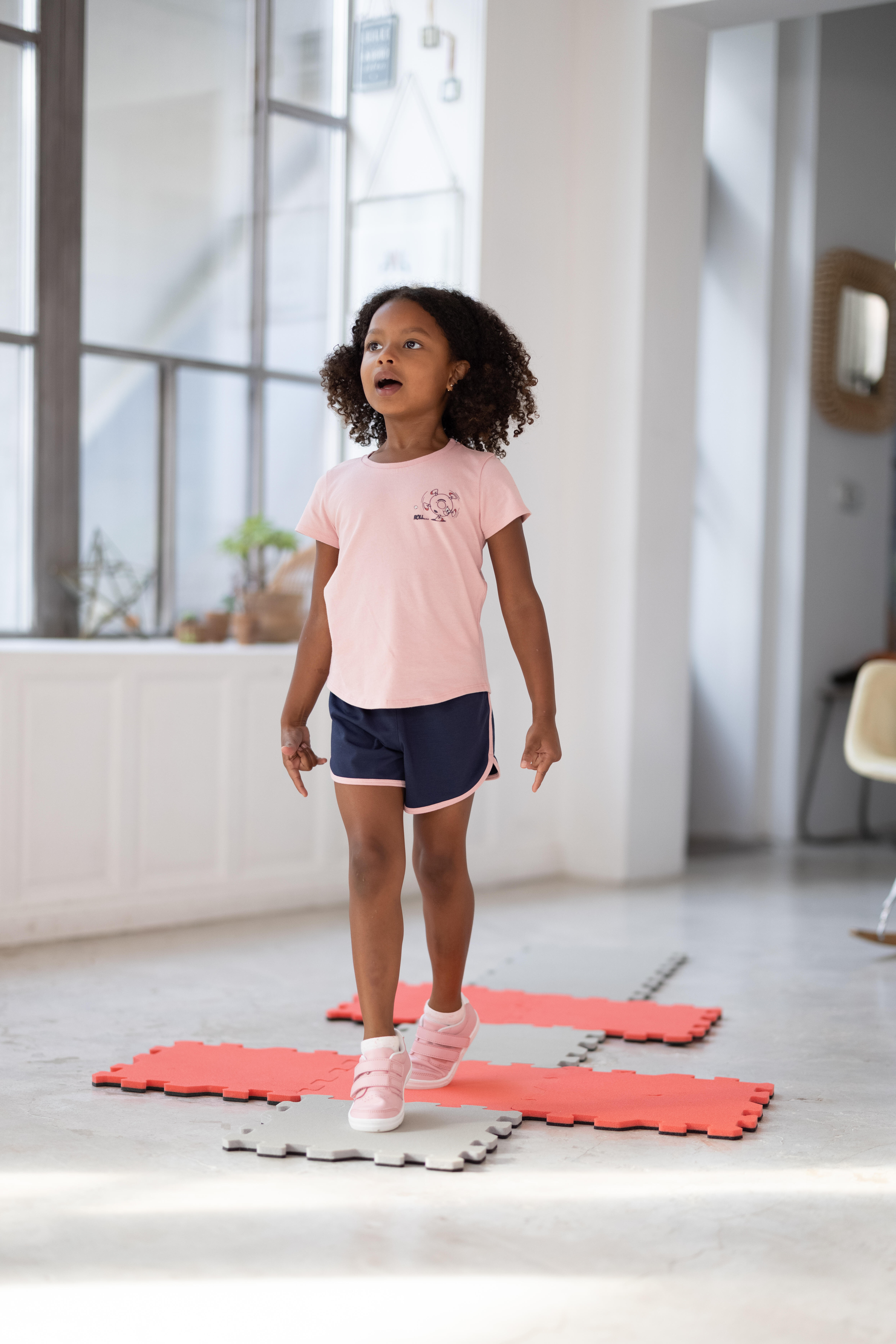 Kids’ Cotton T-Shirt – Basic Pink - DOMYOS