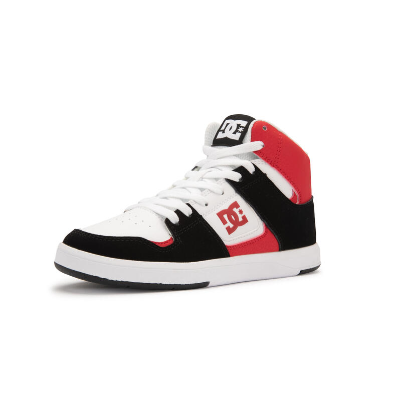 Dětské skateboardové kotníčkové boty DC Shoes Cure červeno-černo-bílé