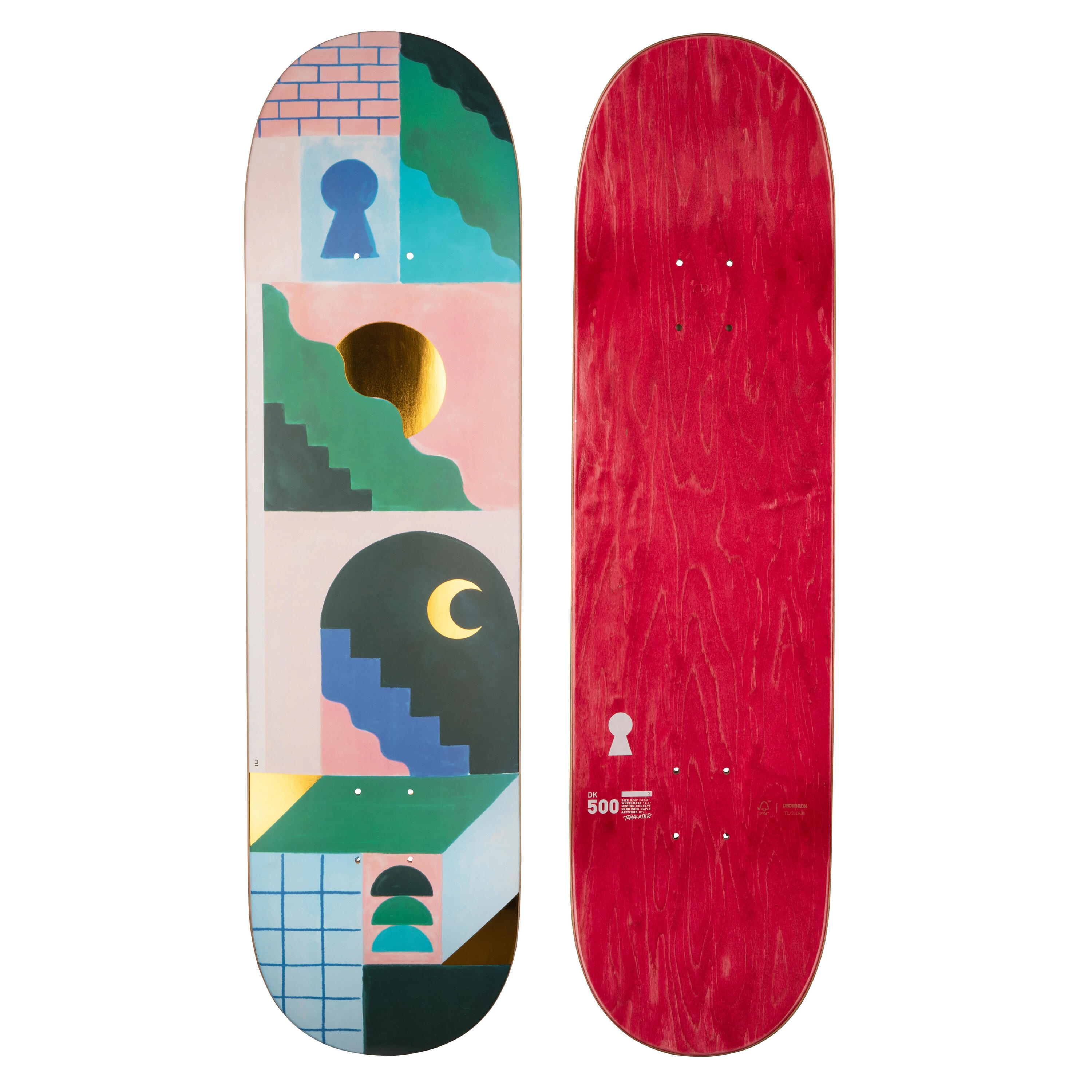OXELO 8.5" Maple Popsicle Skateboard Deck DK500Graphics by @Tomalater