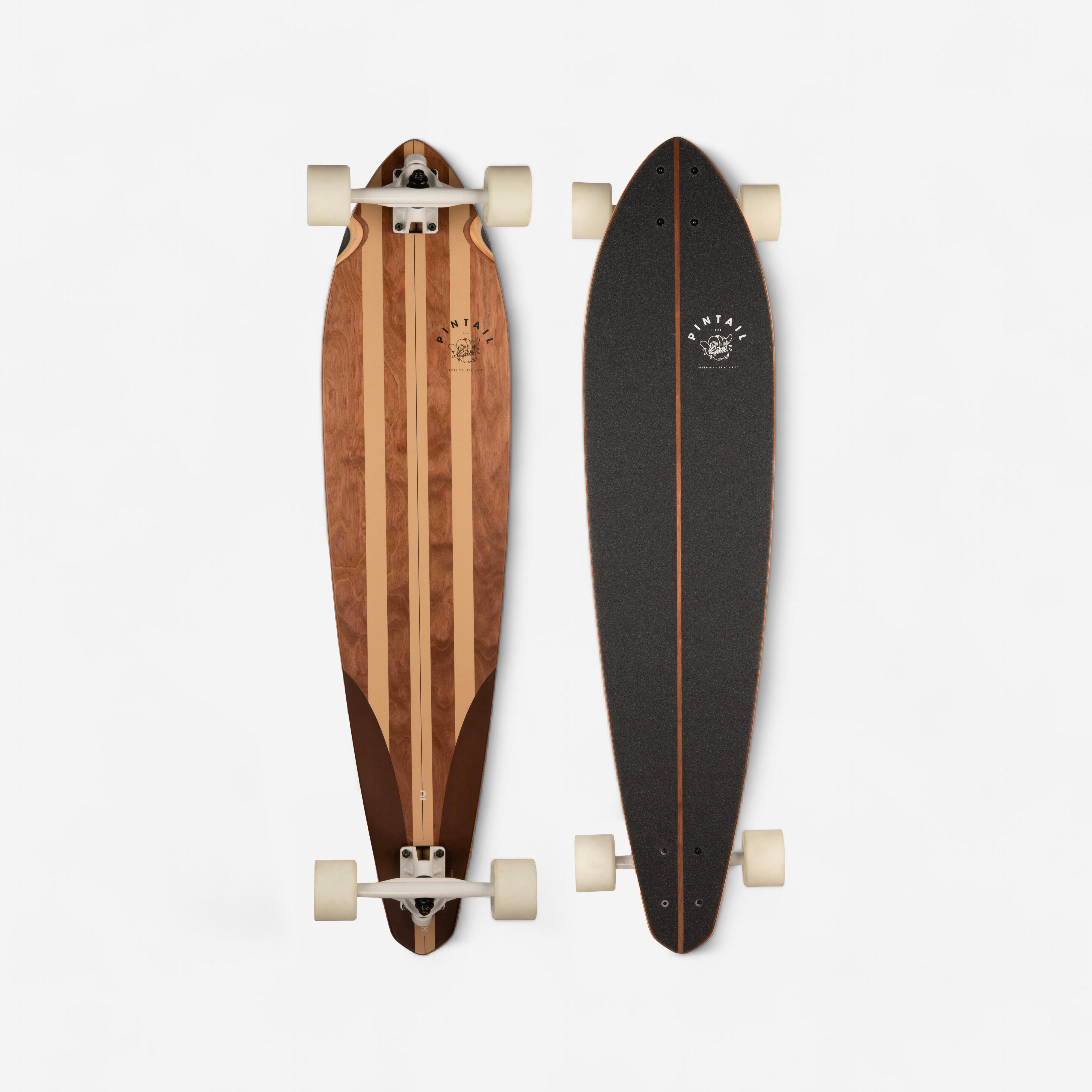 Cruiser Longboard Pintail 500 2.0 Classic Strips