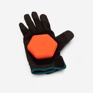 Guantes de Slide Longboard Freeride GLOVES 500 Negro Naranja