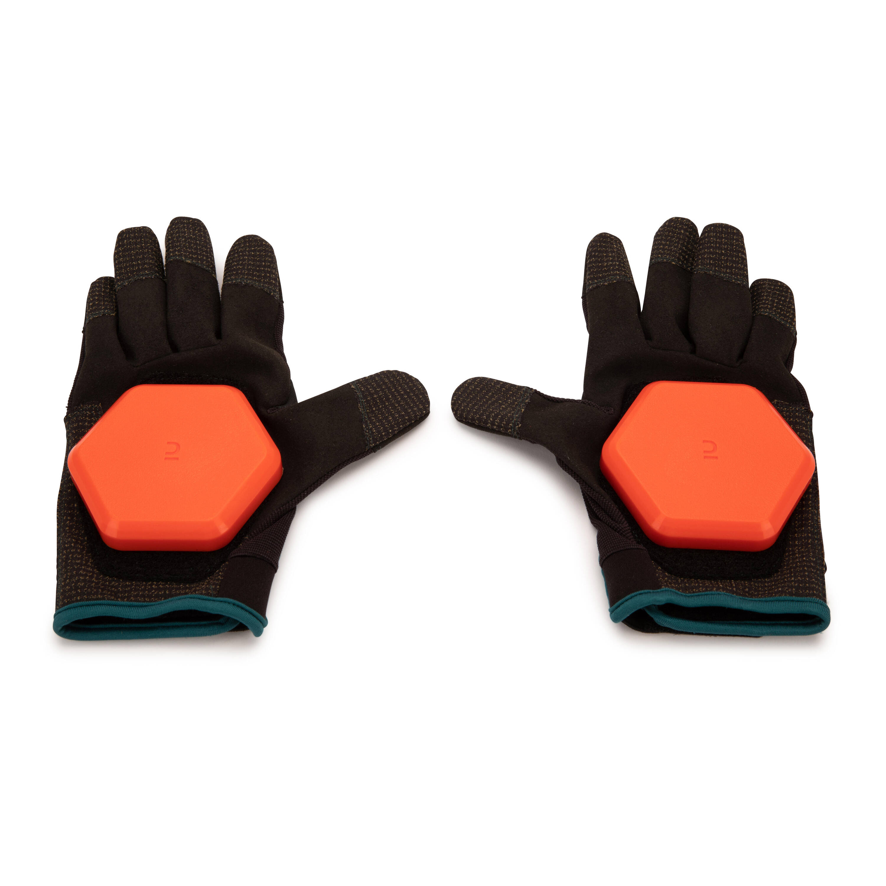 Longboard Slide Freeride Gloves 500 - Black/Orange -  3