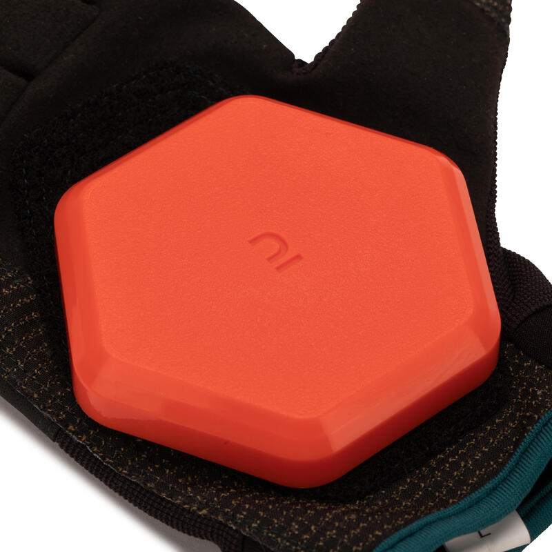 Slide handschoenen voor freeride longboarden GLOVES 500 zwart oranje
