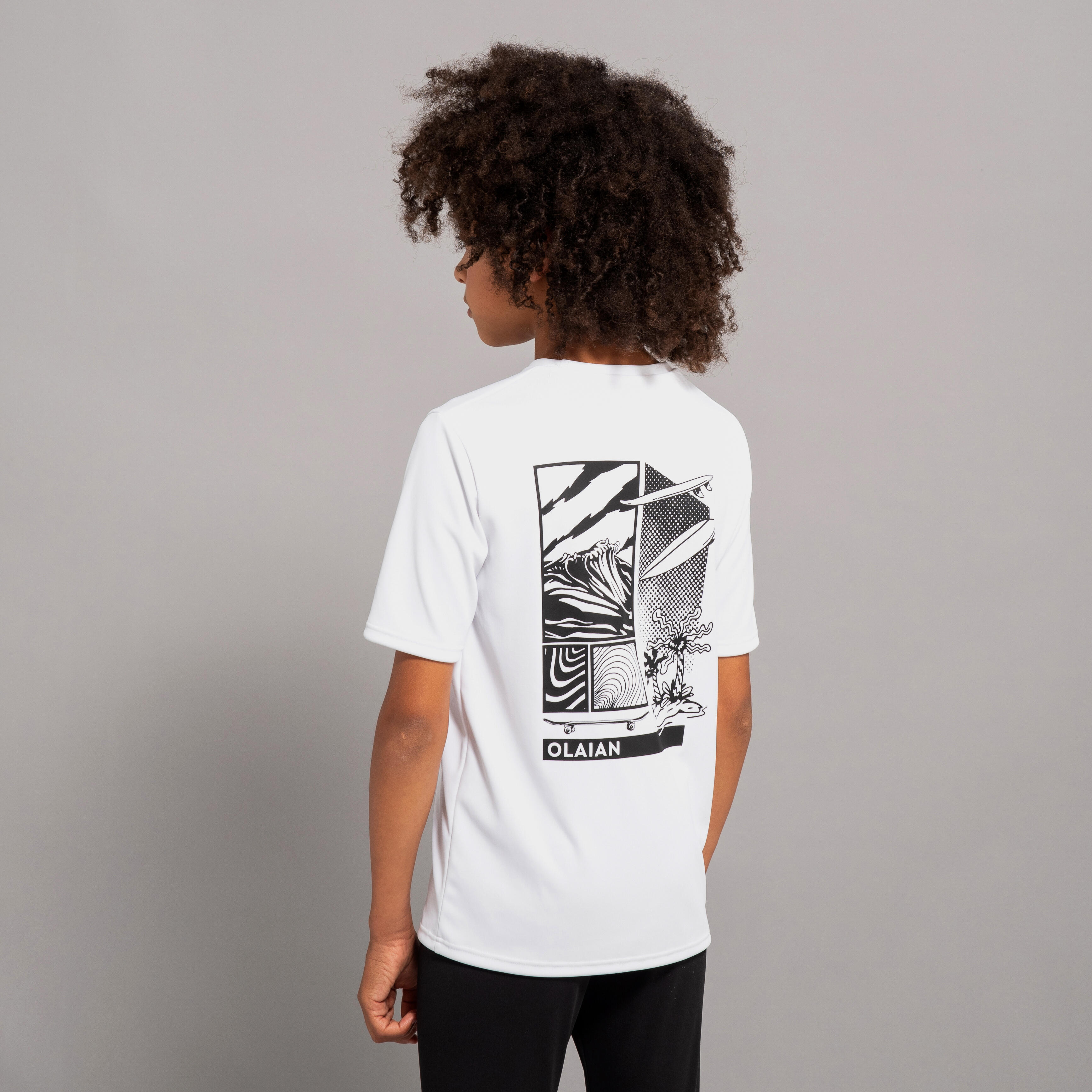 Maillot dermoprotecteur de surf à manches courtes enfant, 100 - OLAIAN