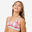 Lány bikinifelső szörfözéshez 500-as Betty, háromszög fazonú, türkizkék