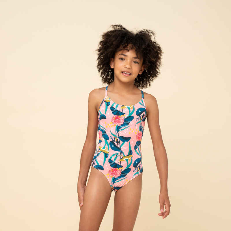 1-piece swimsuit 100 - PEONY pink