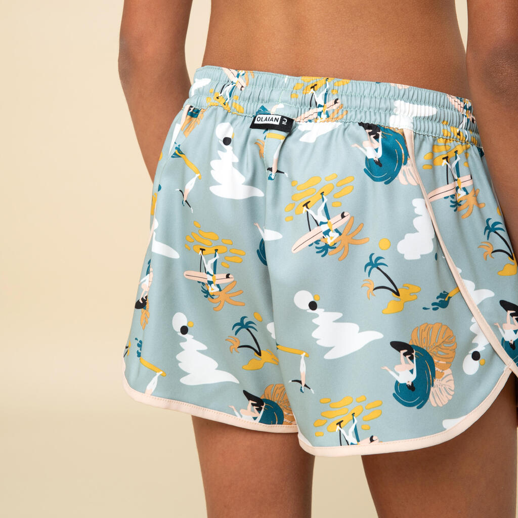 Short de bain surf Fille - Katy posy rose