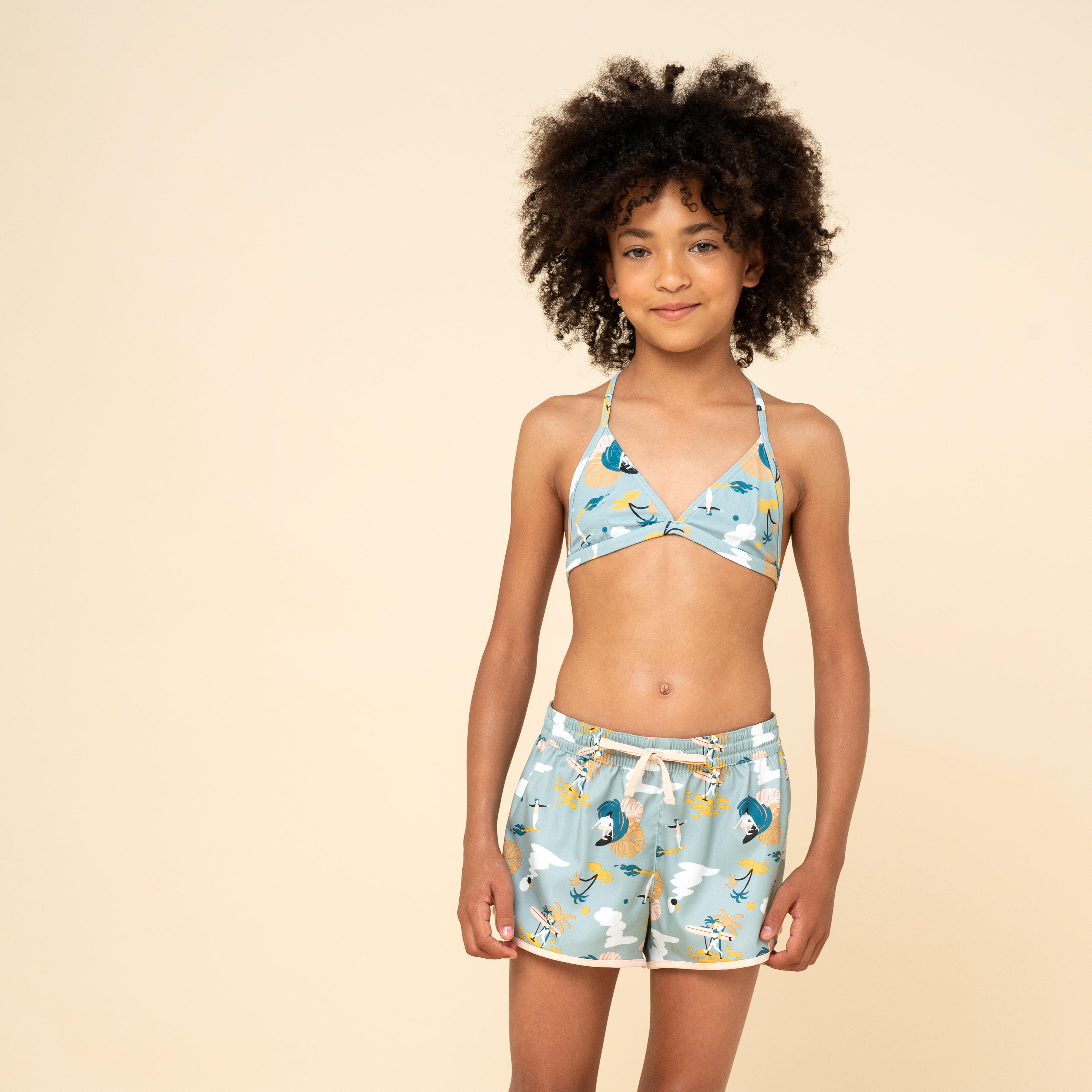 two piece boy shorts swimwear