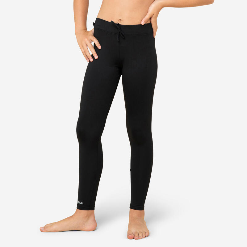 Coolibar UV zwem/sport legging kort Dames - Zwart - Maat 38