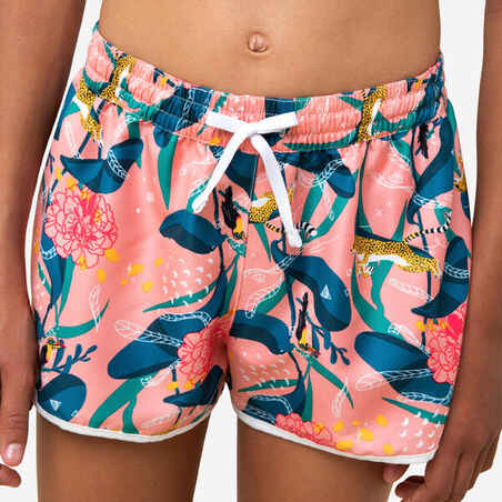 Pantaloneta de playa para niña Olaian Short 100 rosa