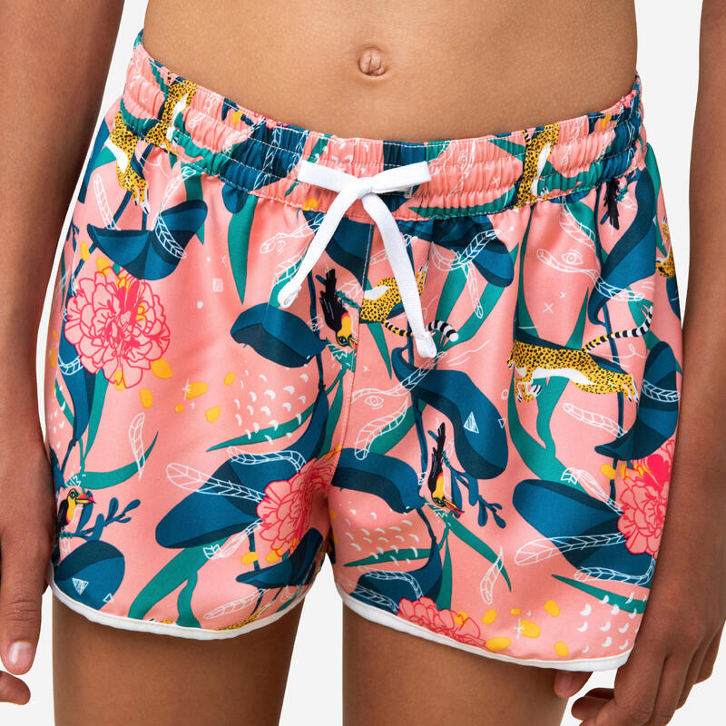 Short de bain surf Fille - Katy posy rose