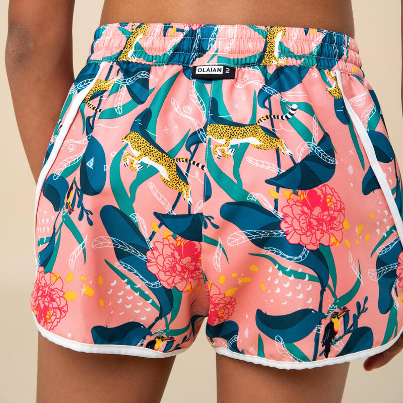 Şort de baie surf Negru Fete