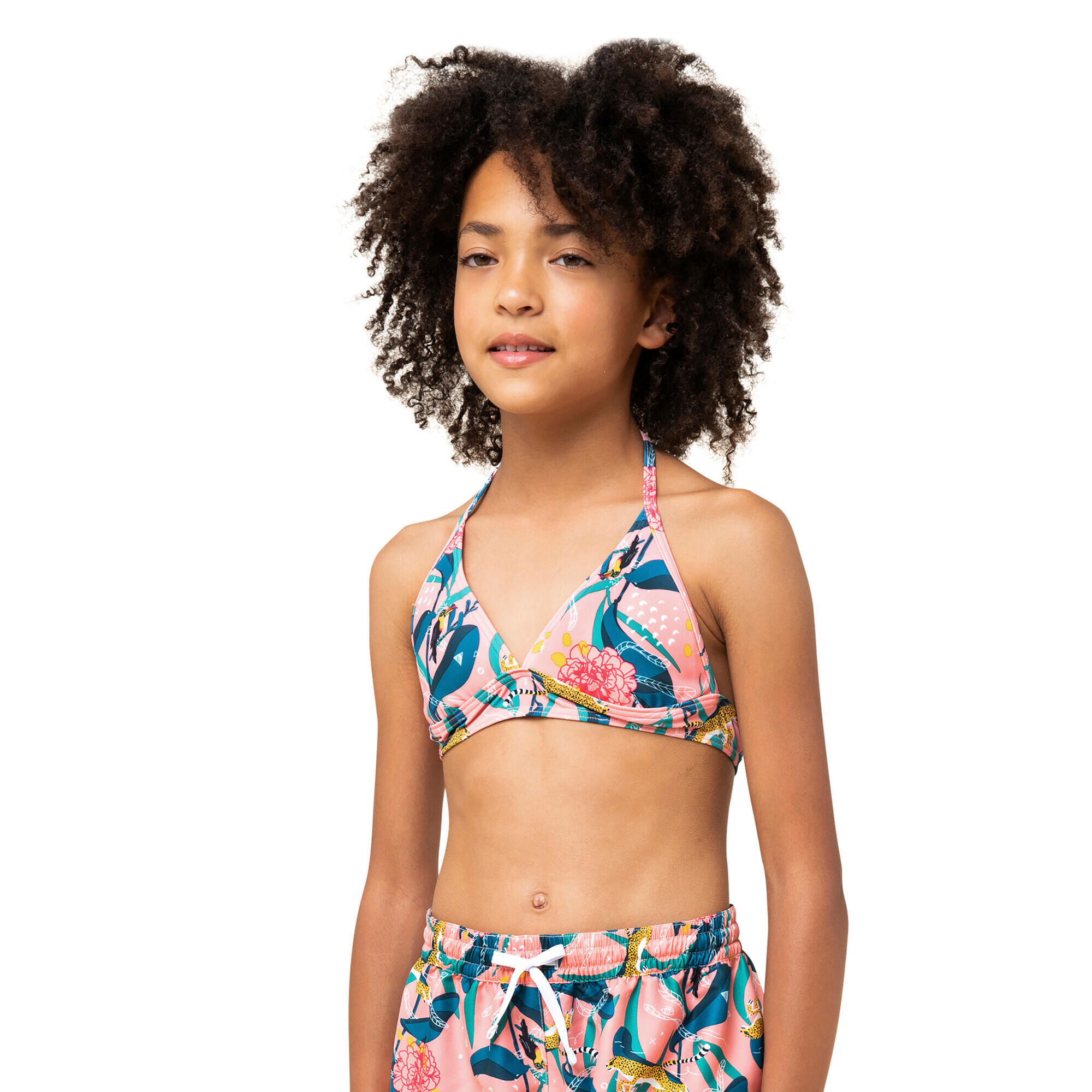 COSTUME DA BAGNO BAMBINA TOP SCIARPA 100 ROSA