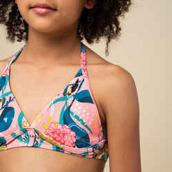 GIRL'S SCARF SWIMSUIT TOP 100 PINK