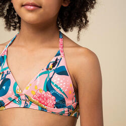 Bikinitop voor meisjes 100 halter roze