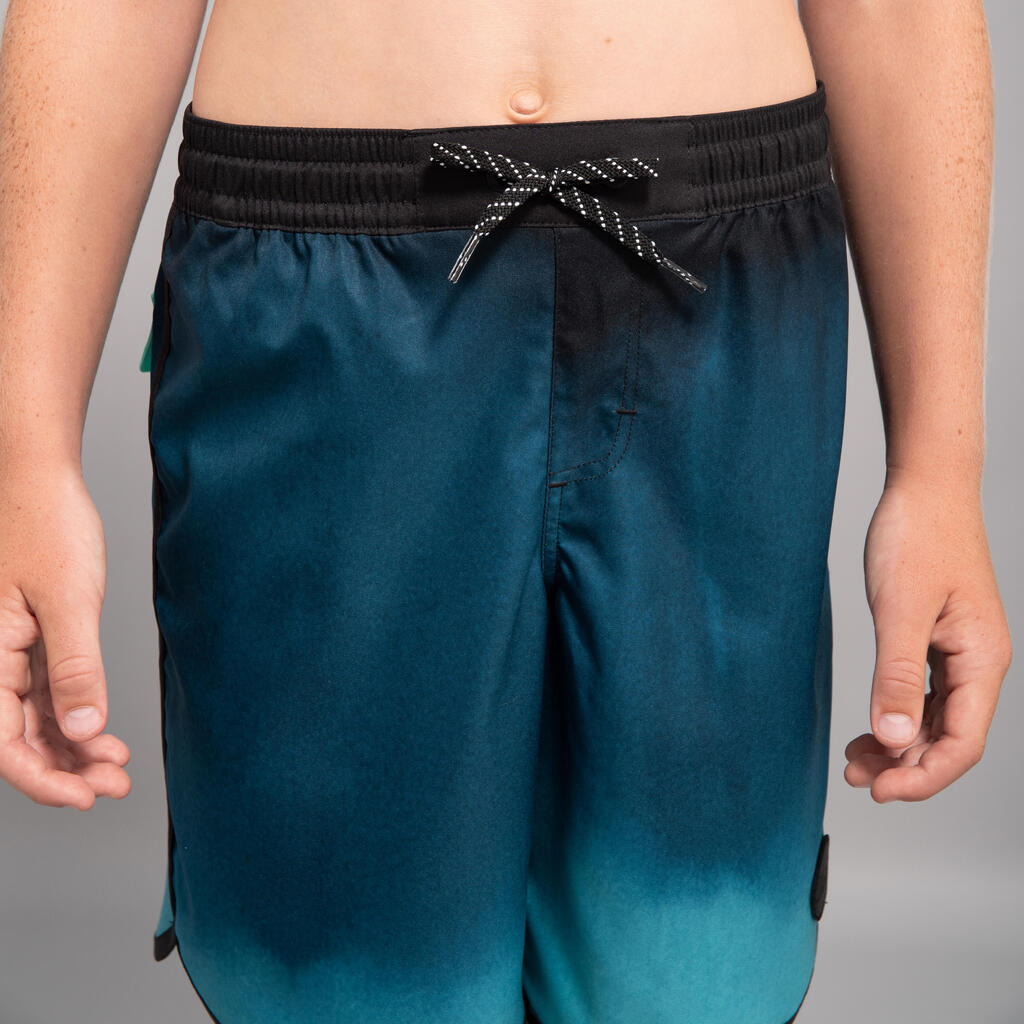 Boardshort surf Garçon - 500 View bleu