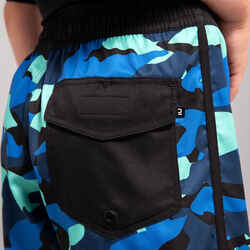 SWIMMING SHORTS 500 - BLUE/CAMO