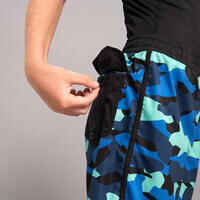 SWIMMING SHORTS 500 - BLUE/CAMO