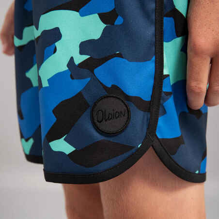 SWIMMING SHORTS 500 - BLUE/CAMO