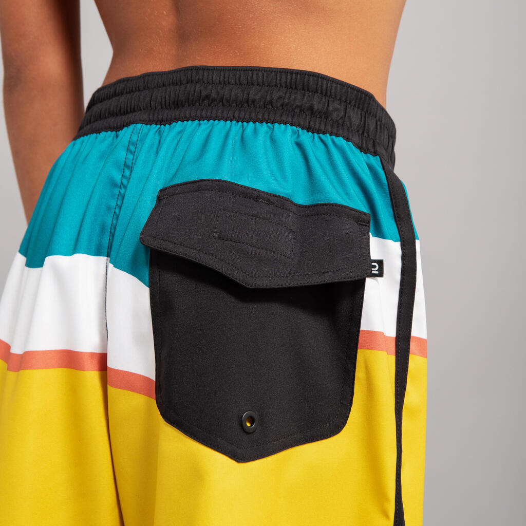 Boardshort surf Garçon - 500 View bleu