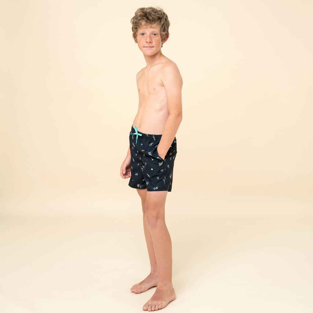 Boy's swim shorts - 100 surfcanvas green