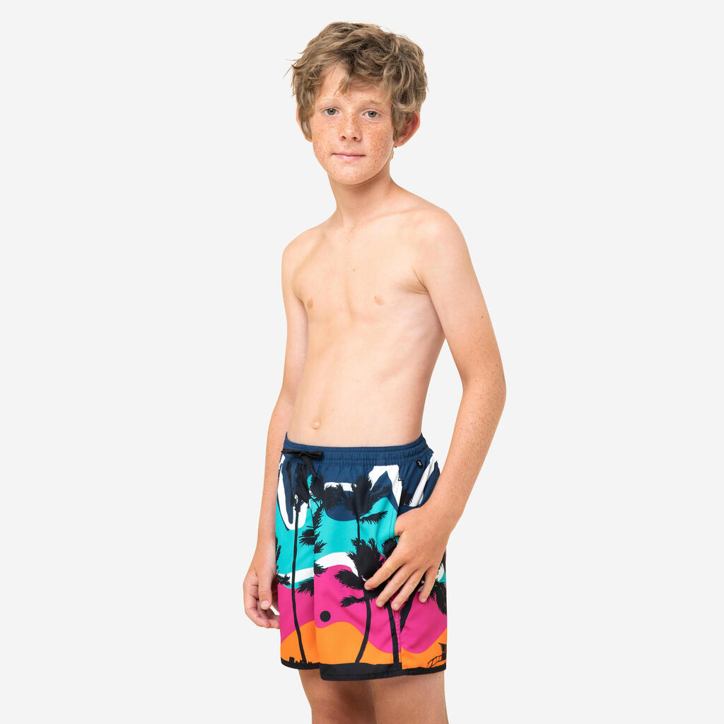 Boy's swim shorts - 100 surfcanvas green