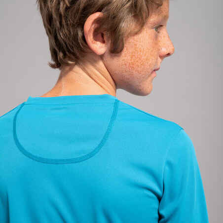 Παιδικό κοντομάνικο T-shirt για τη θάλασσα αντηλιακής προστασίας μπλε