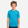 Wasser-T-Shirt Kinder kurzarm UV-Schutz - blau