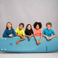 تي شيرت لركوب الأمواج بحماية من الآشعة فوق البنفسجية للأطفال - أزرق