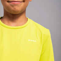 חולצת טי קצרה לילדים עם חסימת UV לפעילות במים - ירוק