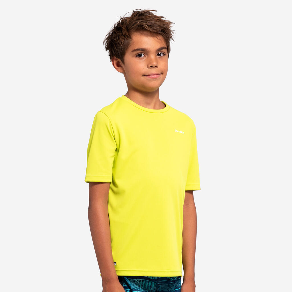 Παιδικό κοντομάνικο Τ-shirt για αθλήματα στο νερό με προστασία UV - Πράσινο