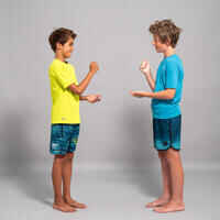 חולצת טי גלישה חוסמת UV עם שרוולים ארוכים לילדים - כחול