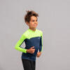 Rashguard met lange mouwen voor jongens 500 blauw/groen