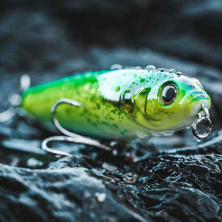 Lure fishing at sea Hard Lure WIZDOM 110F - Neon Yellow