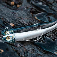 Sea fishing Texan anchovy alosa ANCHO COMBO 70 6g - WHITE/BLACK BACK