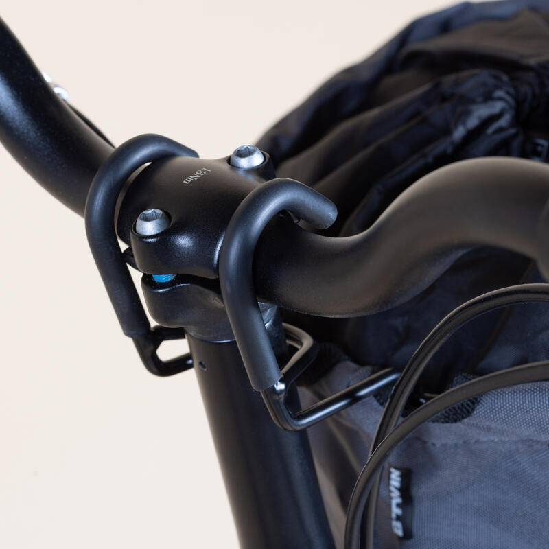 CESTA BICI PLEGABLE COMPACTABLE GRIS 10L Decathlon