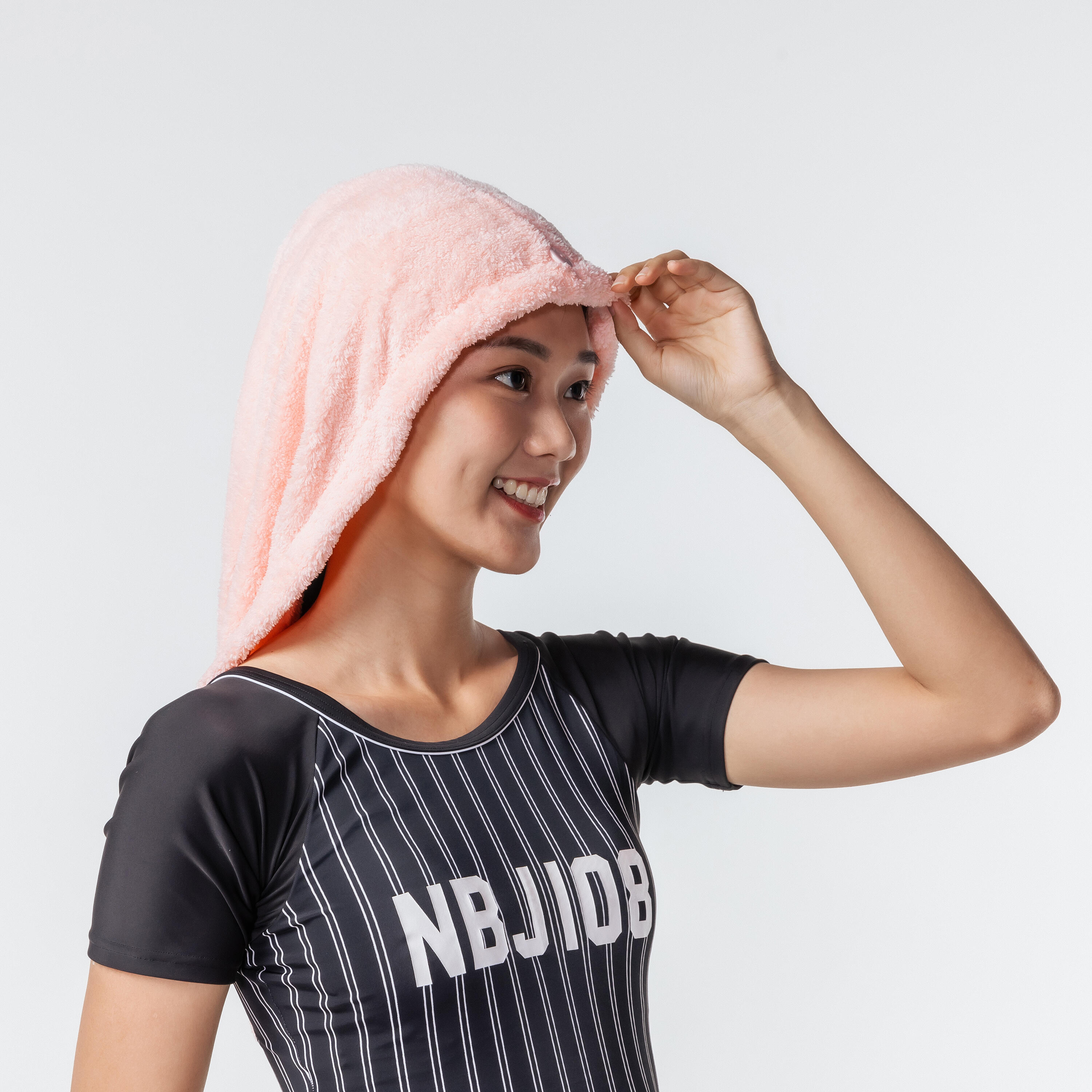 Swimming hair towel Pearl pink, Ultra pink Nabaiji Decathlon