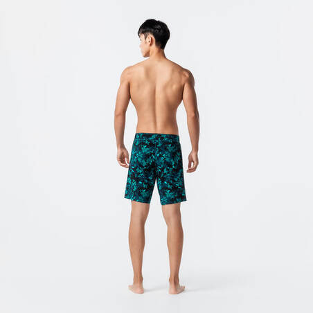Men's Swimming Shorts - Swimshort 100 Long - All Flow Green