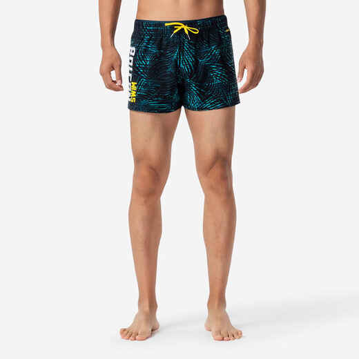 
      100 SHORT MEN’S SWIMMING SHORTS - ALL BLACK PALM
  