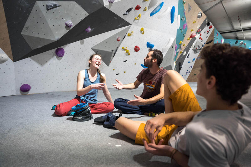 Canotta arrampicata donna VERTIKA azzurra