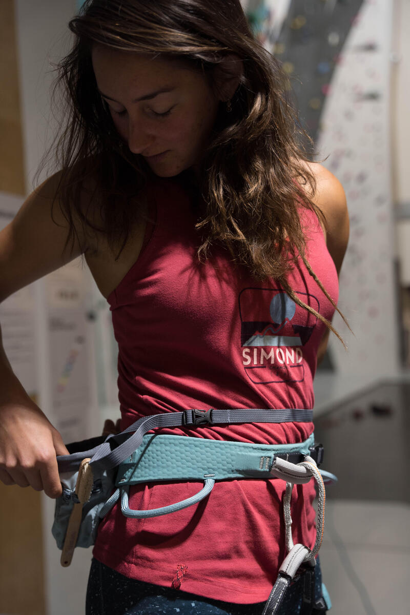 Camiseta de escalada y montaña tirantes Mujer Simond Vertika