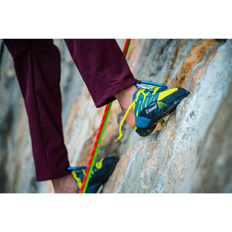 Pantalón de escalada y alpinismo Mujer Simond Rock Evo granate