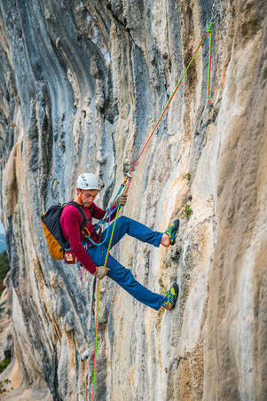 Double climbing and mountaineering lanyard