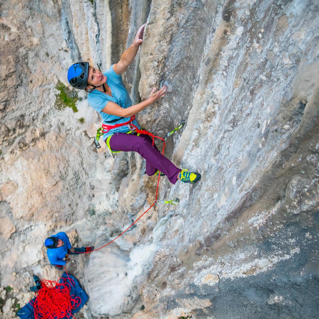ARNÉS DE ESCALADA Y ALPINISMO LIGERO - EDGE NARANJA Y AMARILLO