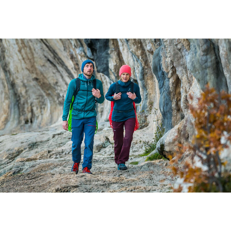 Lichte broek voor klimmen en alpinisme dames Rock Evo bordeaux