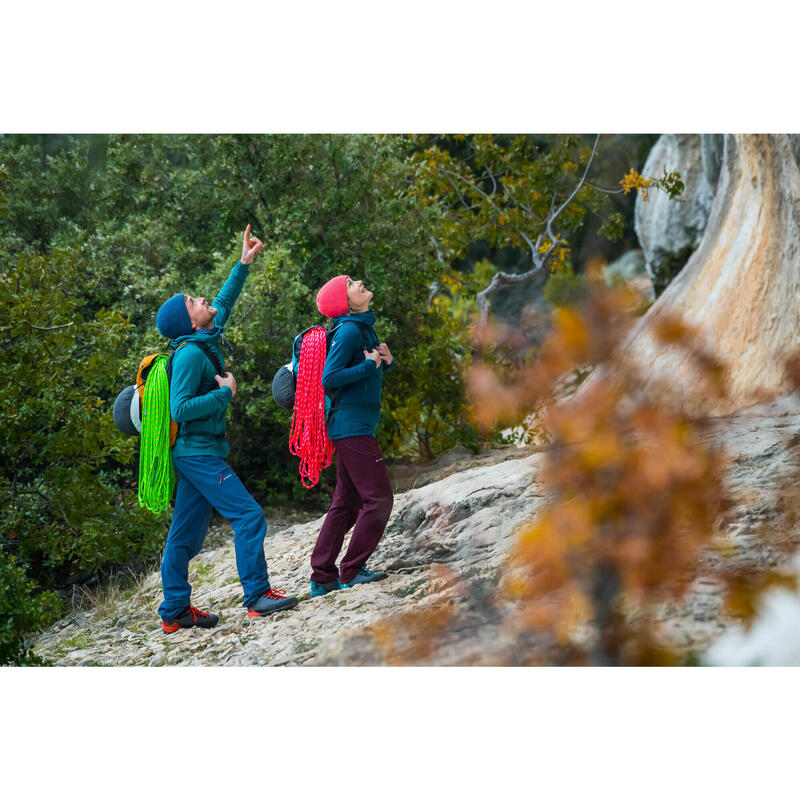 Technische merino trui met capuchon voor dames Alpinism groen